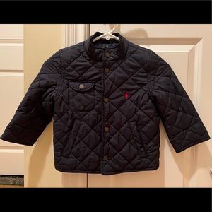 Polo boys navy quilted jacket